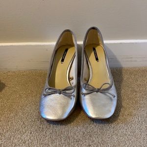 Silver heels size 36